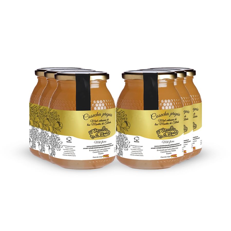 Miel el Enjambre de los Montes – Miel de Milflores 1Kg, 6uds
