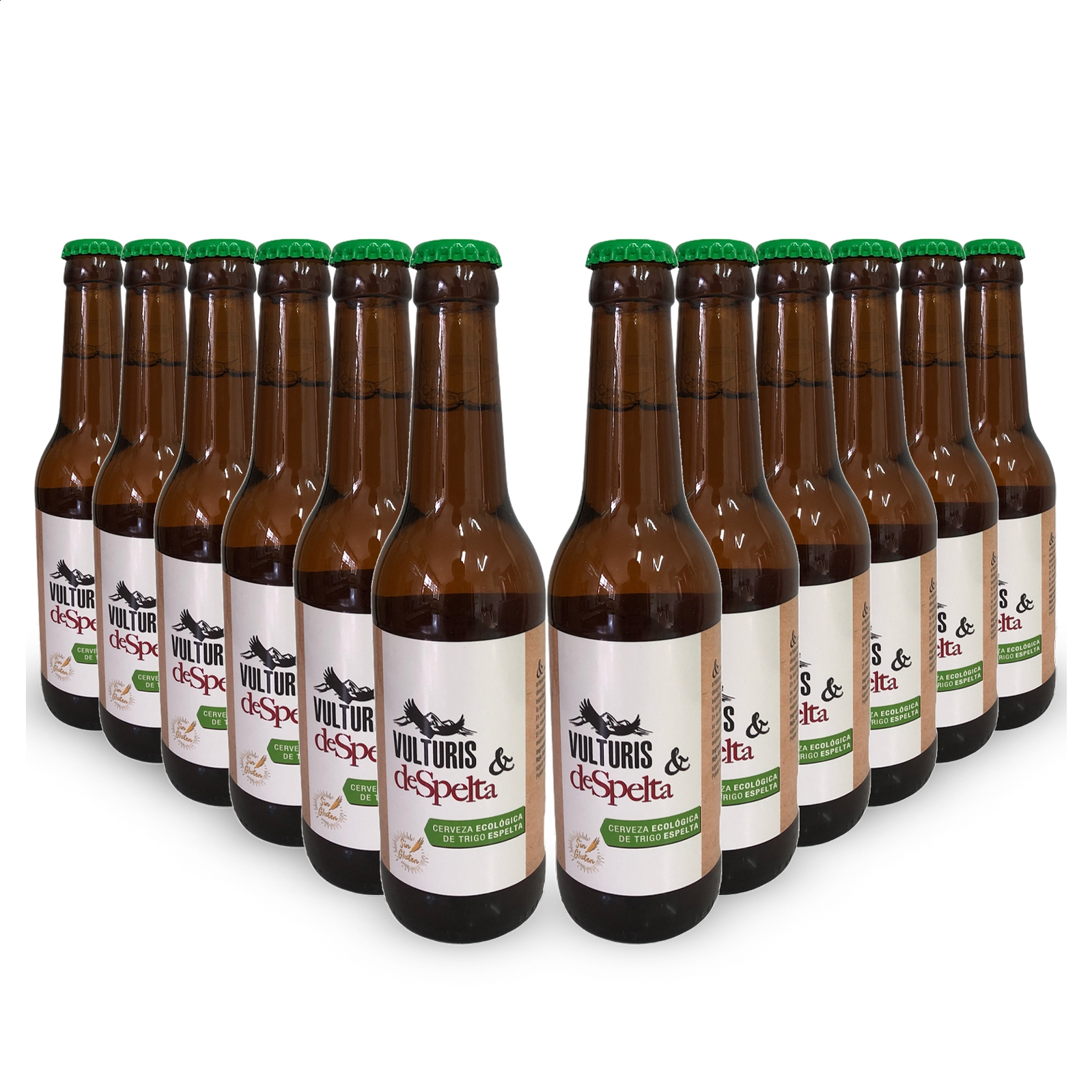 Despelta-Vulturis - Cerveza artesanal de espelta ecológica 330ml, 12uds