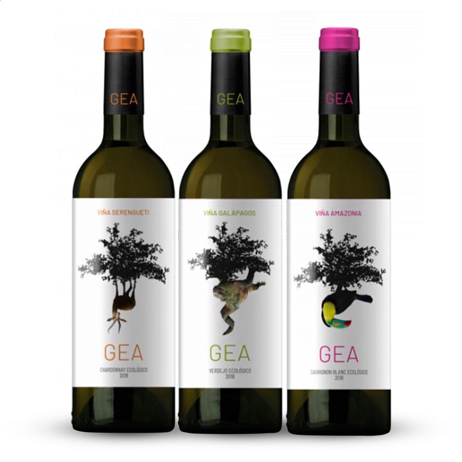 Bodegas Alcardet - Lote Gea vino blanco ecológico IGP Vino de la Tierra de Castilla 75cl, 3uds