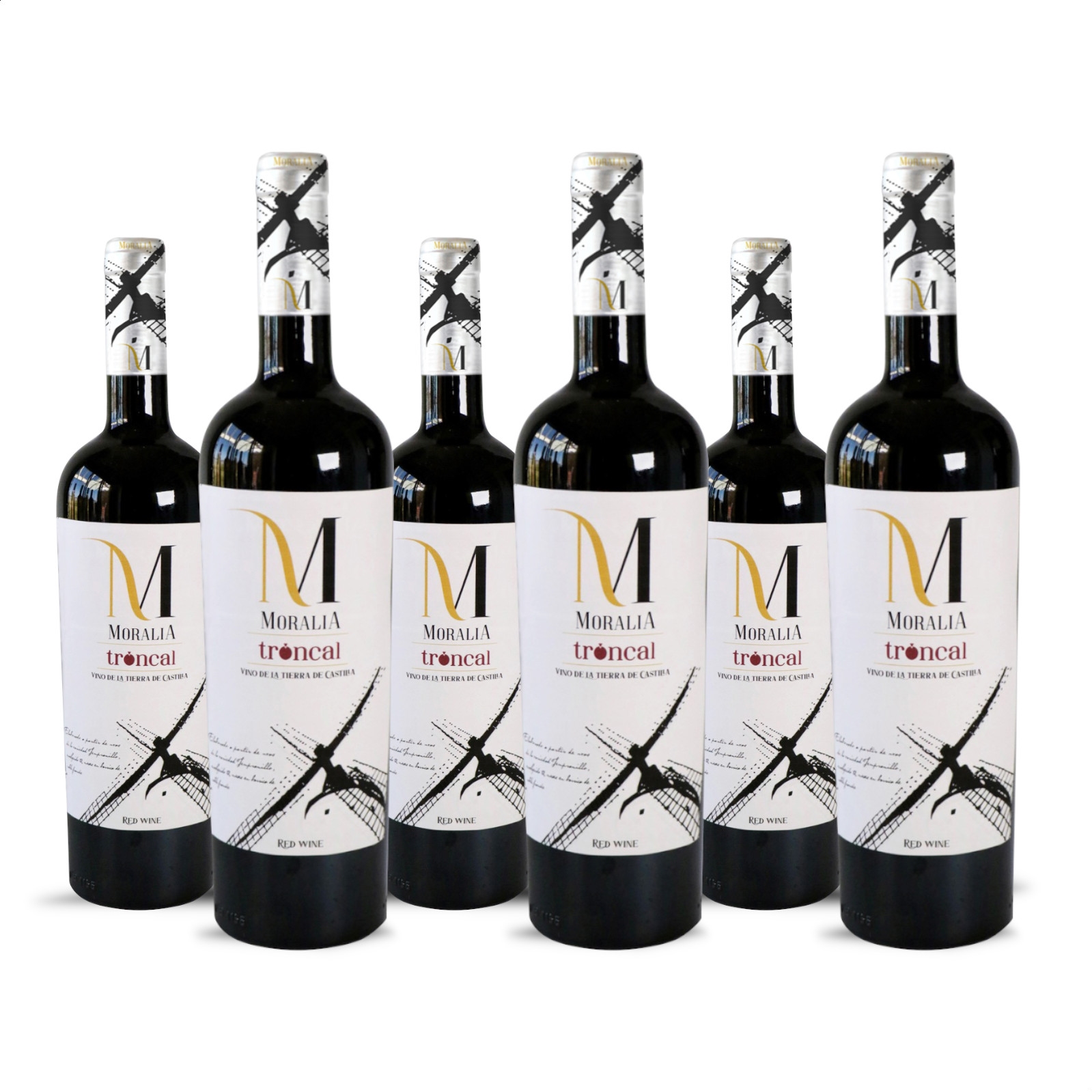 Moralia - Vino tinto Troncal IGP Vino de la Tierra de Castilla 75cl, 6uds