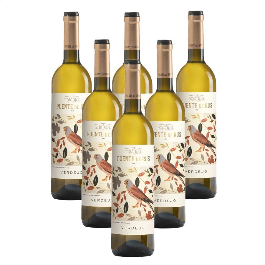Bodegas Puente de Rus - Puente de Rus Verdejo vino blanco D.O.P. La Mancha 75cl, 6uds