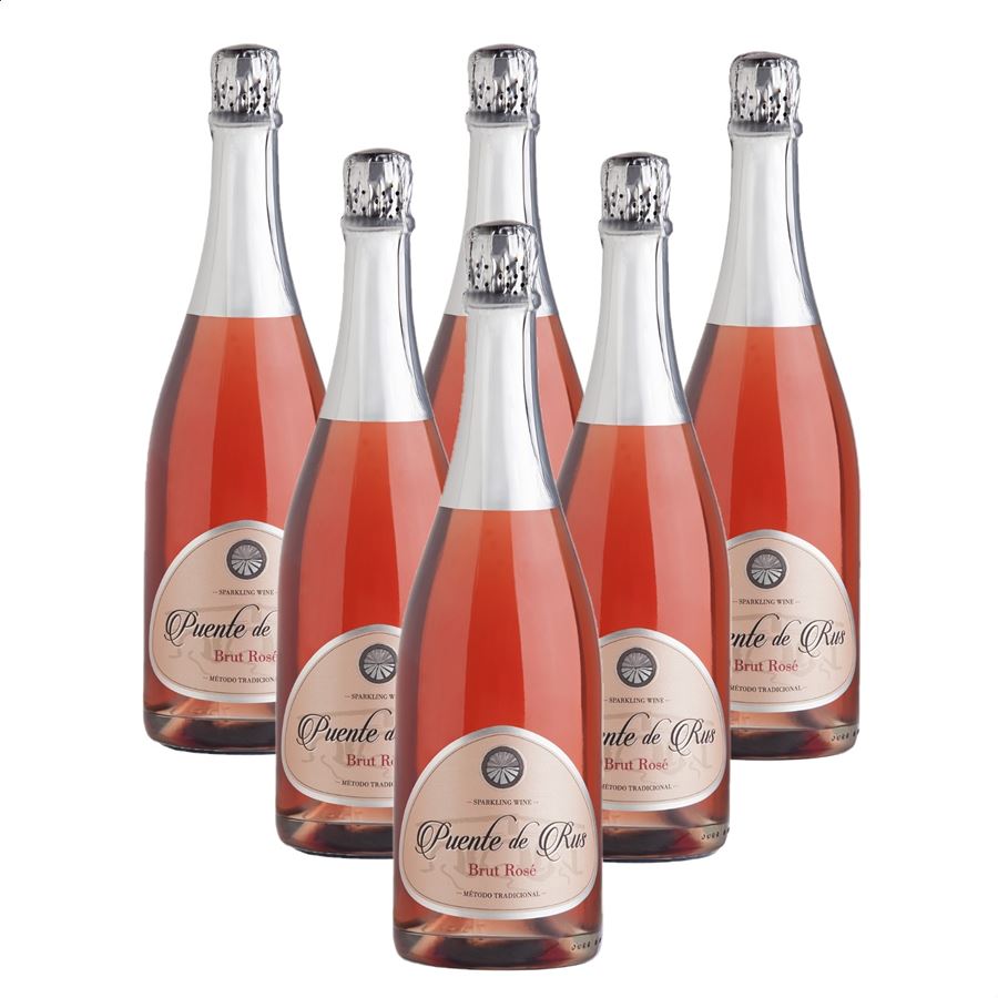 Bodegas Puente de Rus - Puente de Rus Brut Rosado D.O.P. La Mancha 75cl, 6uds