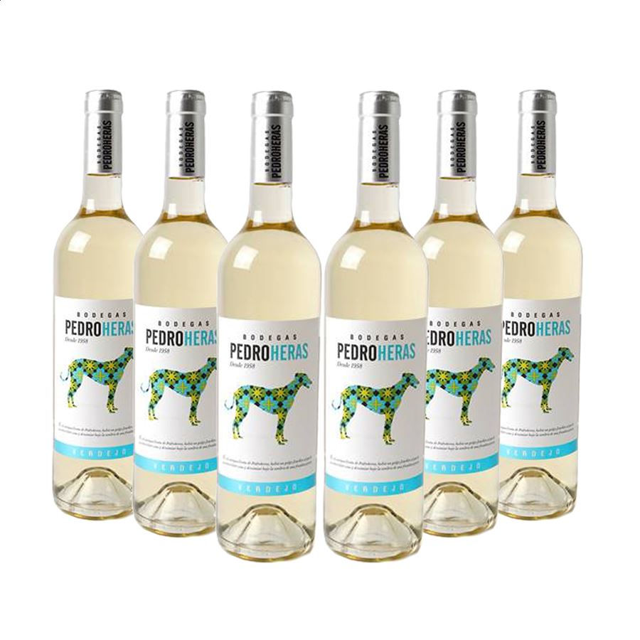 Bodegas Pedroheras - Vino blanco Verdejo D.O.P La Mancha 75cl, 6uds