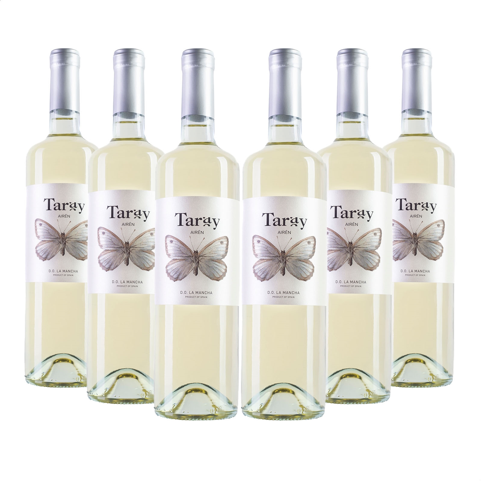 Bodegas Taray – Vino blanco joven Airén D.O.P. La Mancha 75cl, 6uds