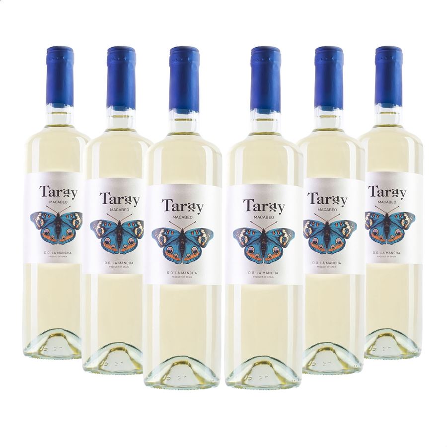Bodegas Taray – Vino blanco joven Macabeo D.O.P. La Mancha 75cl, 6uds