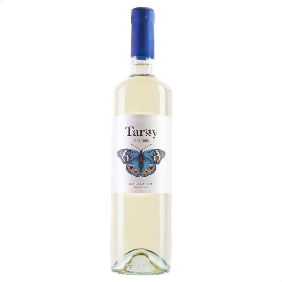 Bodegas Taray – Vino blanco joven Macabeo D.O.P. La Mancha 75cl, 6uds