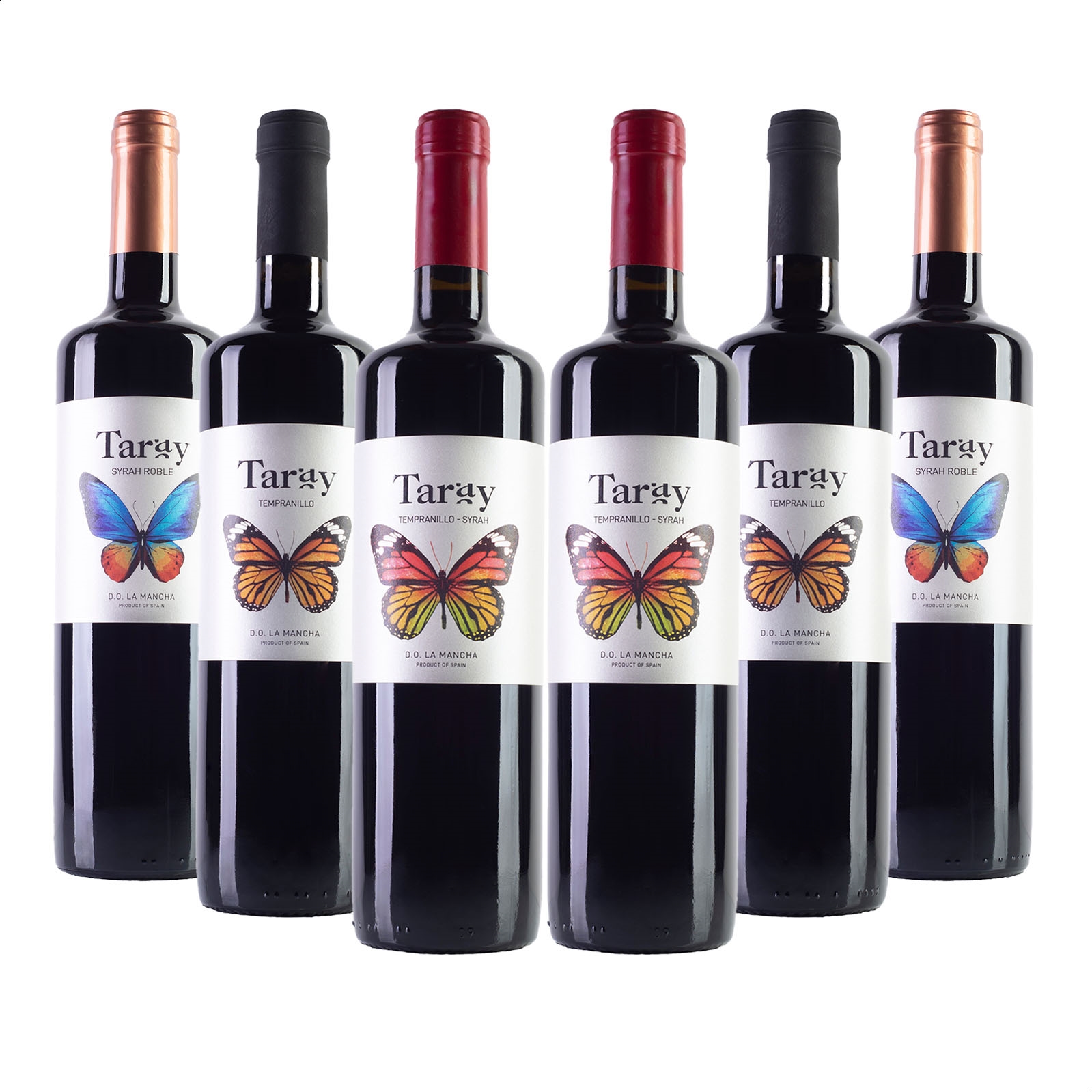 Bodegas Taray – Lote selección vinos tintos D.O.P. La Mancha 75cl, 6uds