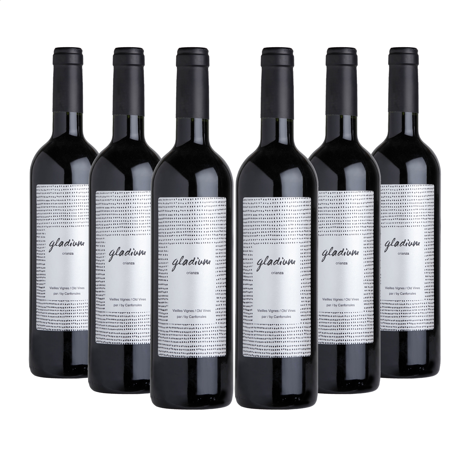 Bodegas Campos Reales - Vino tinto Gladium viñas viejas crianza D.O.P. La Mancha 75cl, 6uds
