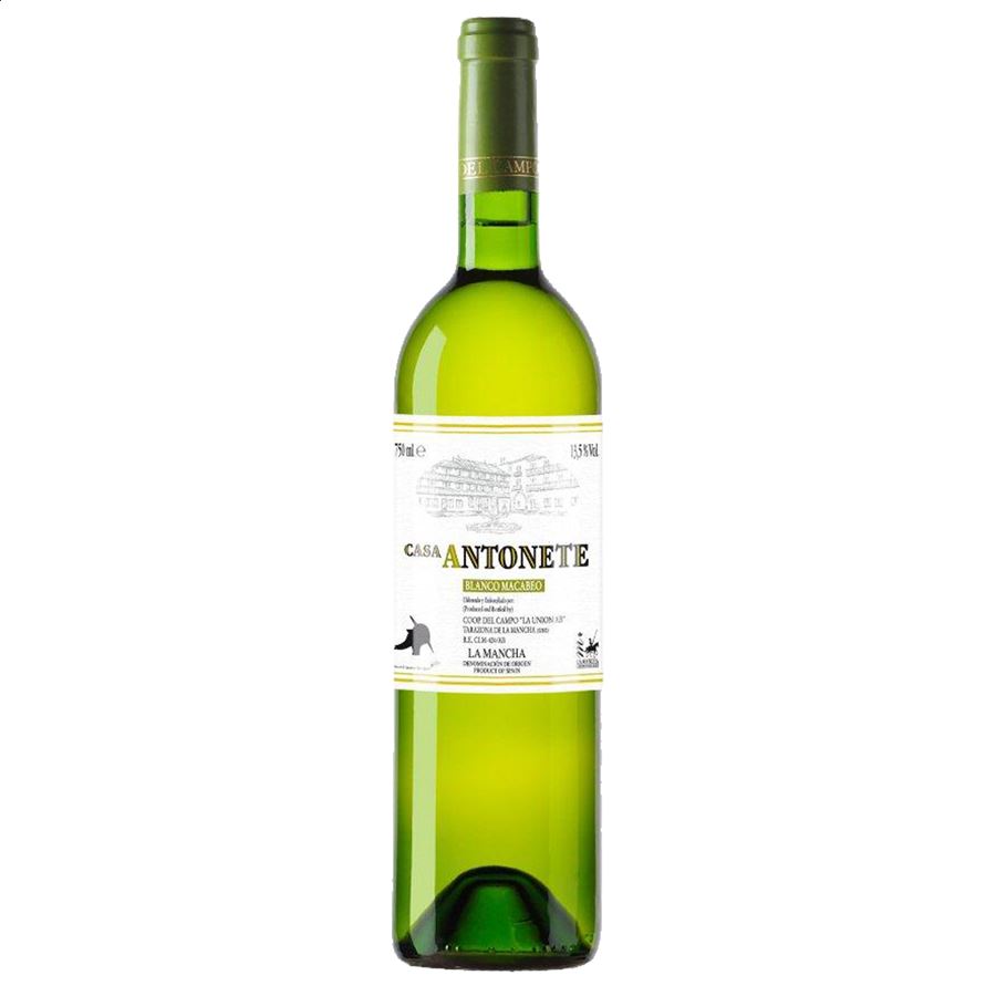 Casa Antonete – Vino blanco macabeo D.O.P. La Mancha 75cl, 6uds