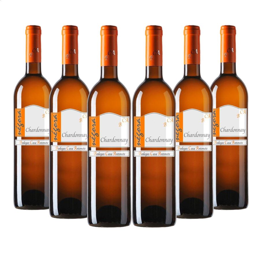 Casa Antonete - Négora vino blanco chardonnay D.O.P. La Mancha 75cl, 6uds