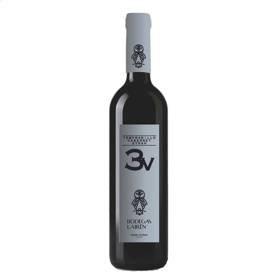 Bodegas Lairén - 3V vino tinto joven D.O.P La Mancha 75cl, 6uds