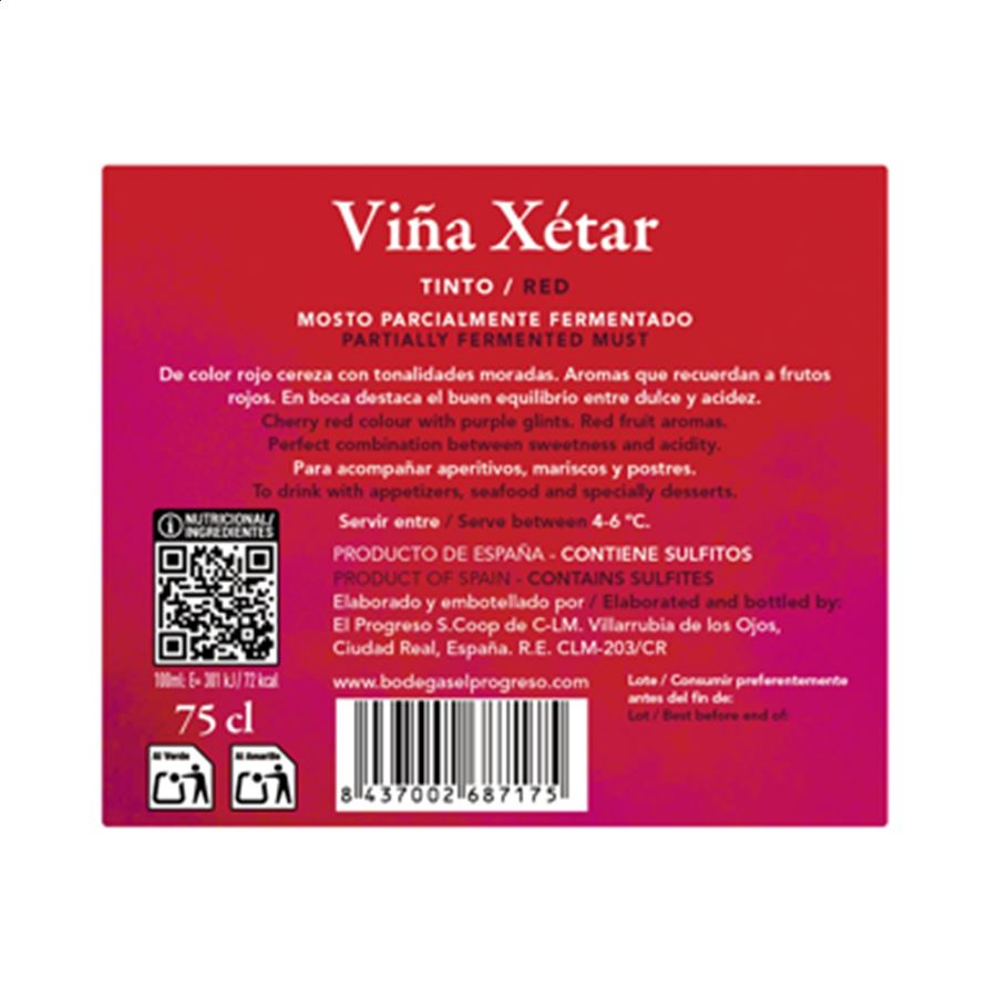 Bodegas El Progreso - Viña Xétar Tinto 75cl, 3uds