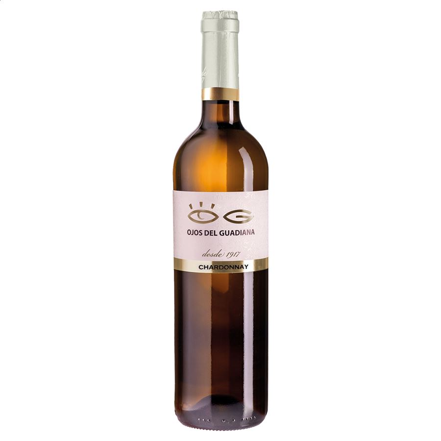 Bodegas El Progreso - Ojos del Guadiana Chardonnay vino blanco D.O.P. La Mancha 75cl, 3uds