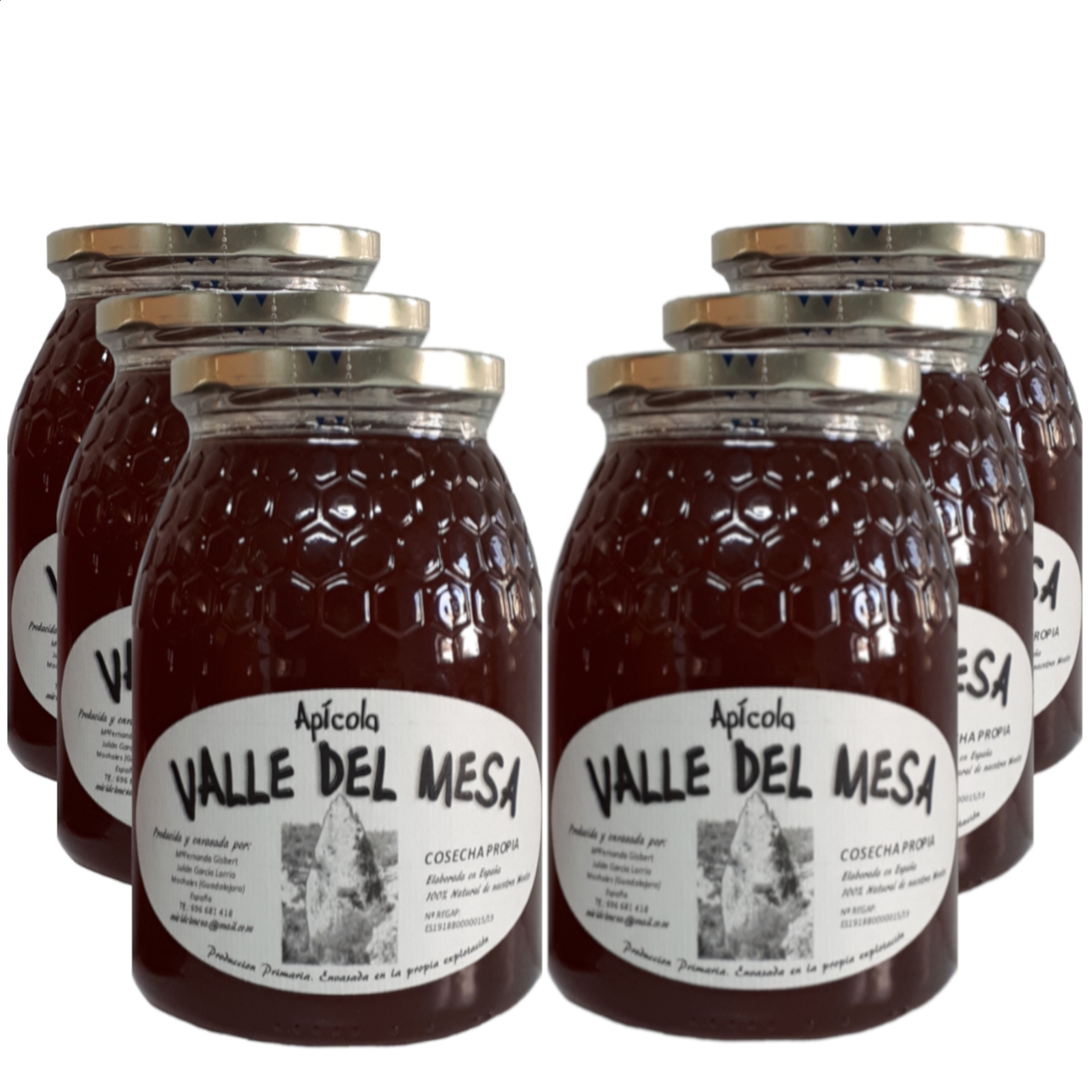 Apícola Valle del Río Mesa – Miel multifloral primavera, 1kg 6uds