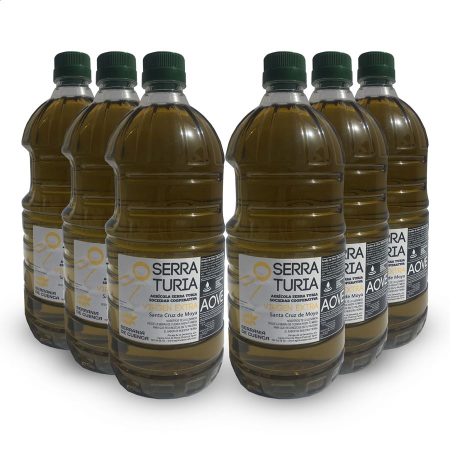 Serra Turia - Aceite de oliva virgen extra 2L, 6uds
