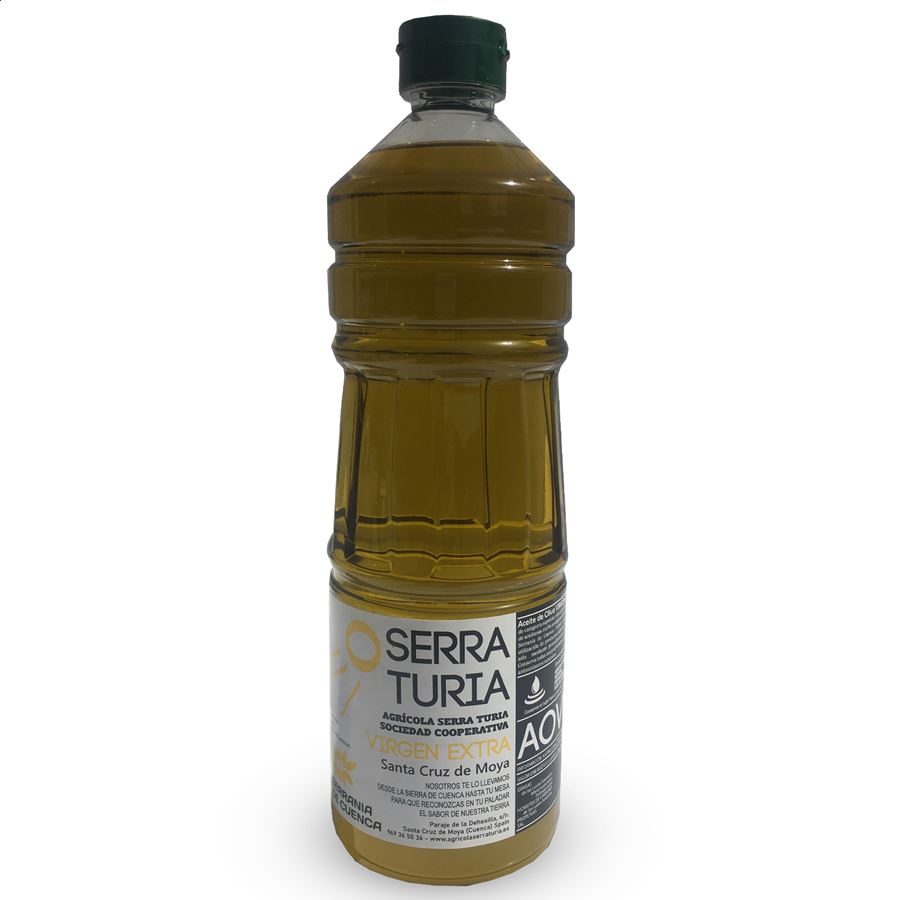 Serra Turia - Aceite de oliva virgen extra 1L, 12uds