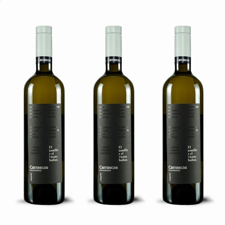 Bodega Carrascas - El Tomillo y El Viento Bailan blanco IGP Vino de la Tierra de Castilla 75cl, 3uds