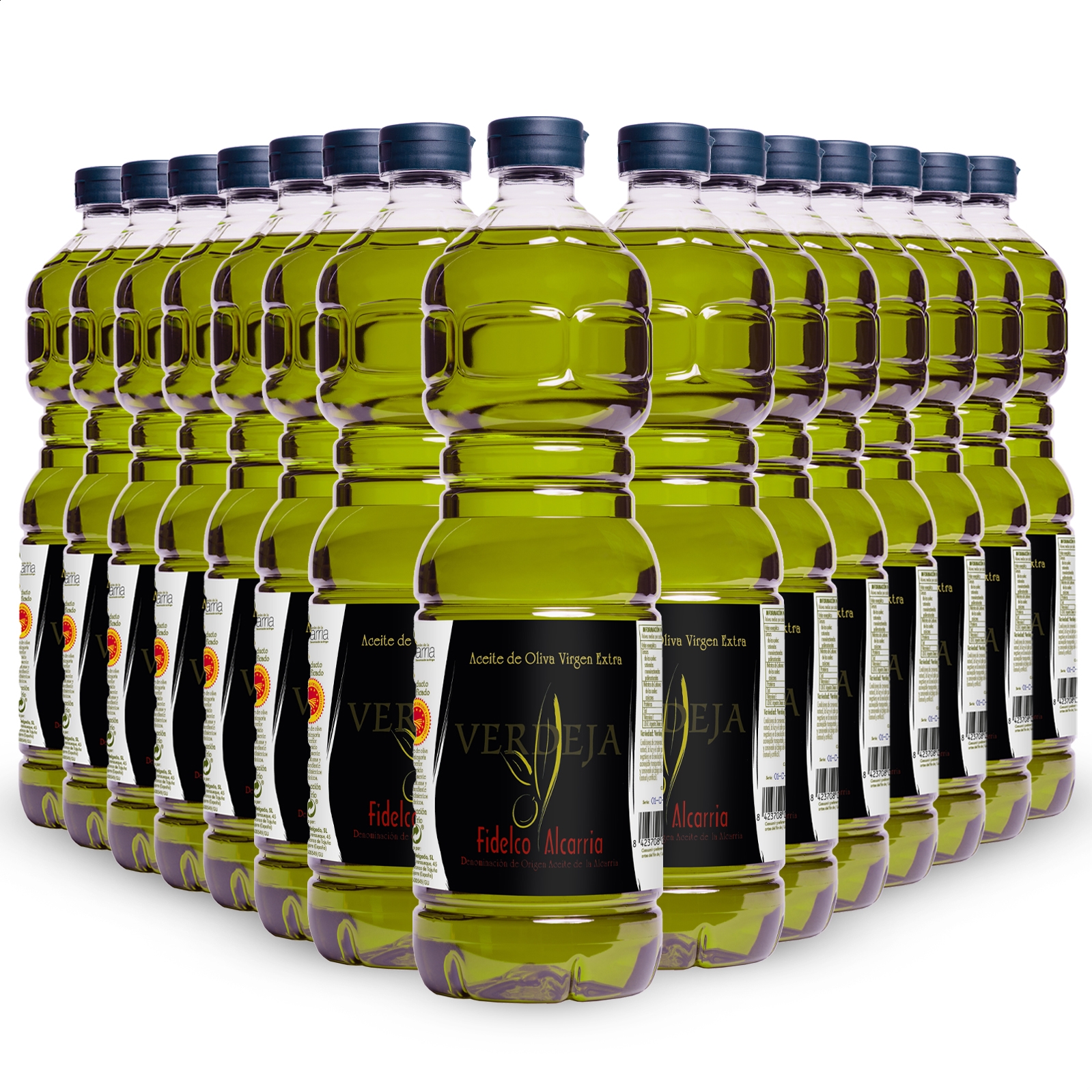 Aceites Delgado - Fidelco Alcarria Verdeja D.O.P. Aceite de La Alcarria 1L, 15uds