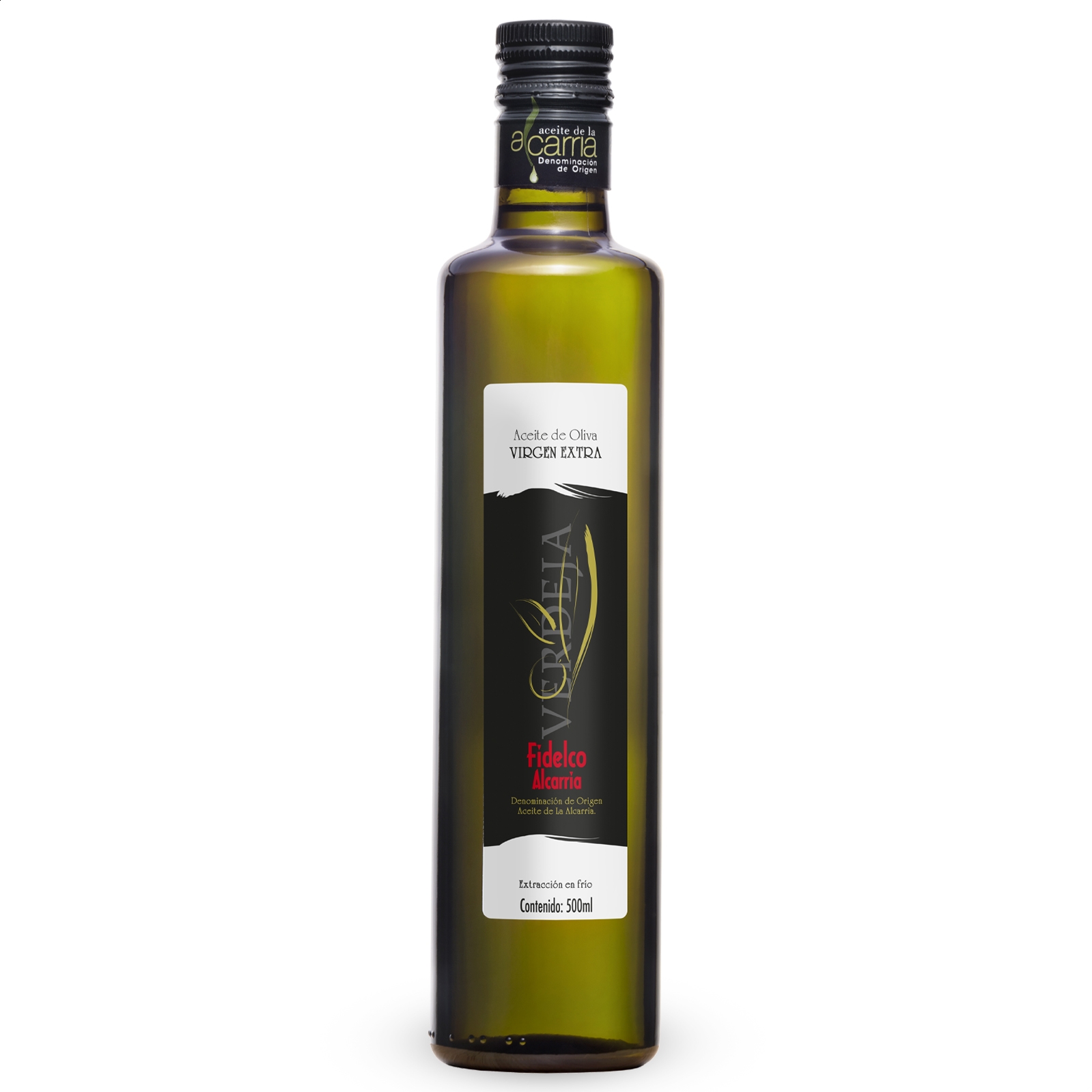 Aceites Delgado - Fidelco Alcarria Verdeja D.O.P. Aceite de La Alcarria 500ml, 12uds