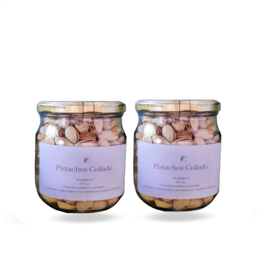 Pistachos Collado - Pistachos tostados con sal ecológicos 250g, 2uds