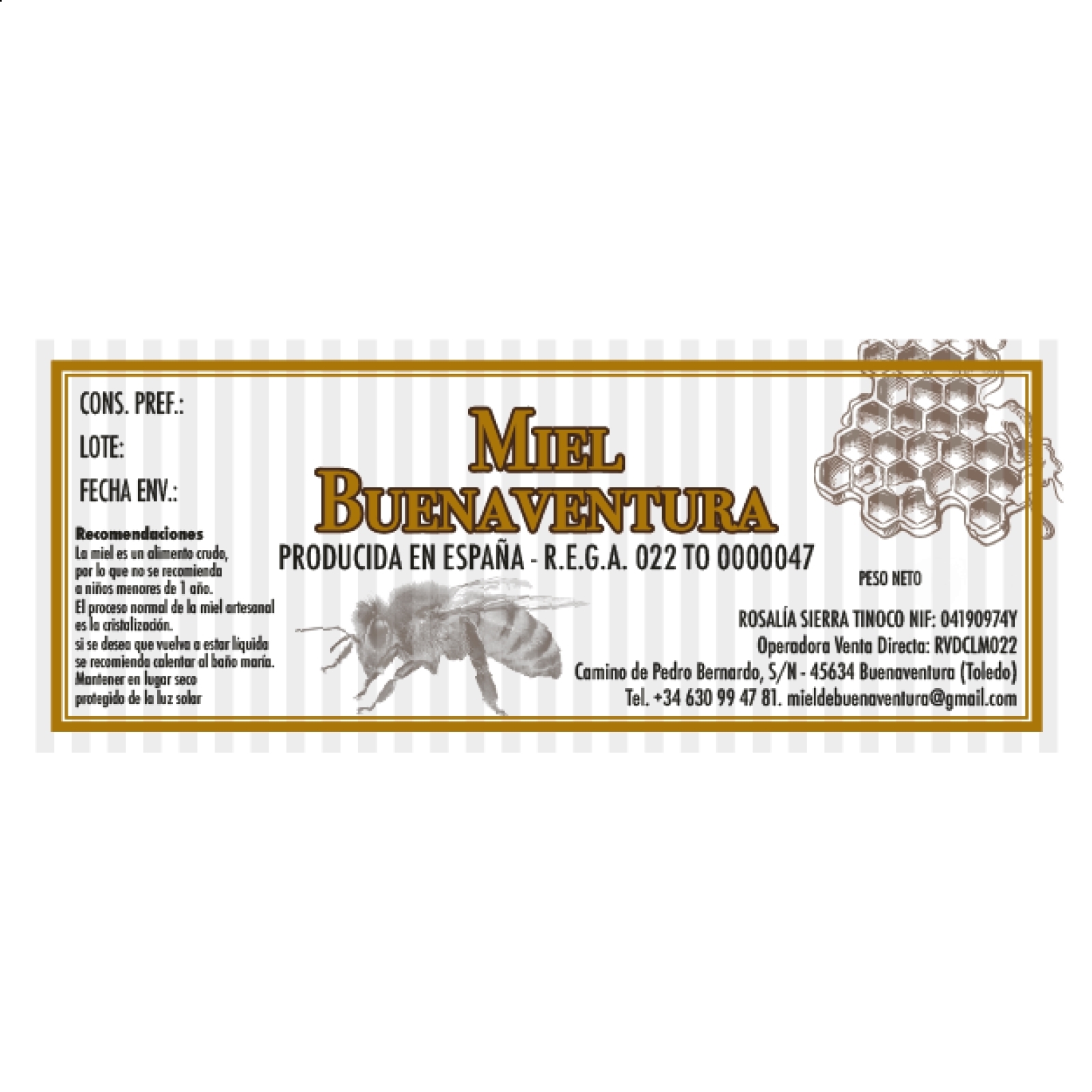 Miel Buenaventura - Lote Miel Clara y Oscura 500g, 4uds