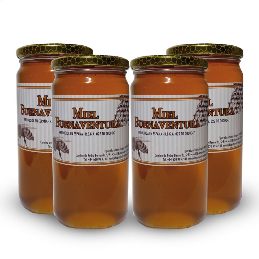 Miel Buenaventura - Miel Clara 1Kg, 4uds
