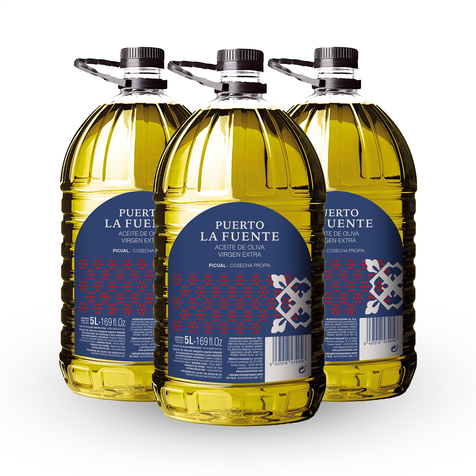 Aceite de Oliva Virgen Extra 30L (6 Garrafas) – AOVE Jaén, variedad Picual  – Envío Gratis – Oliberia