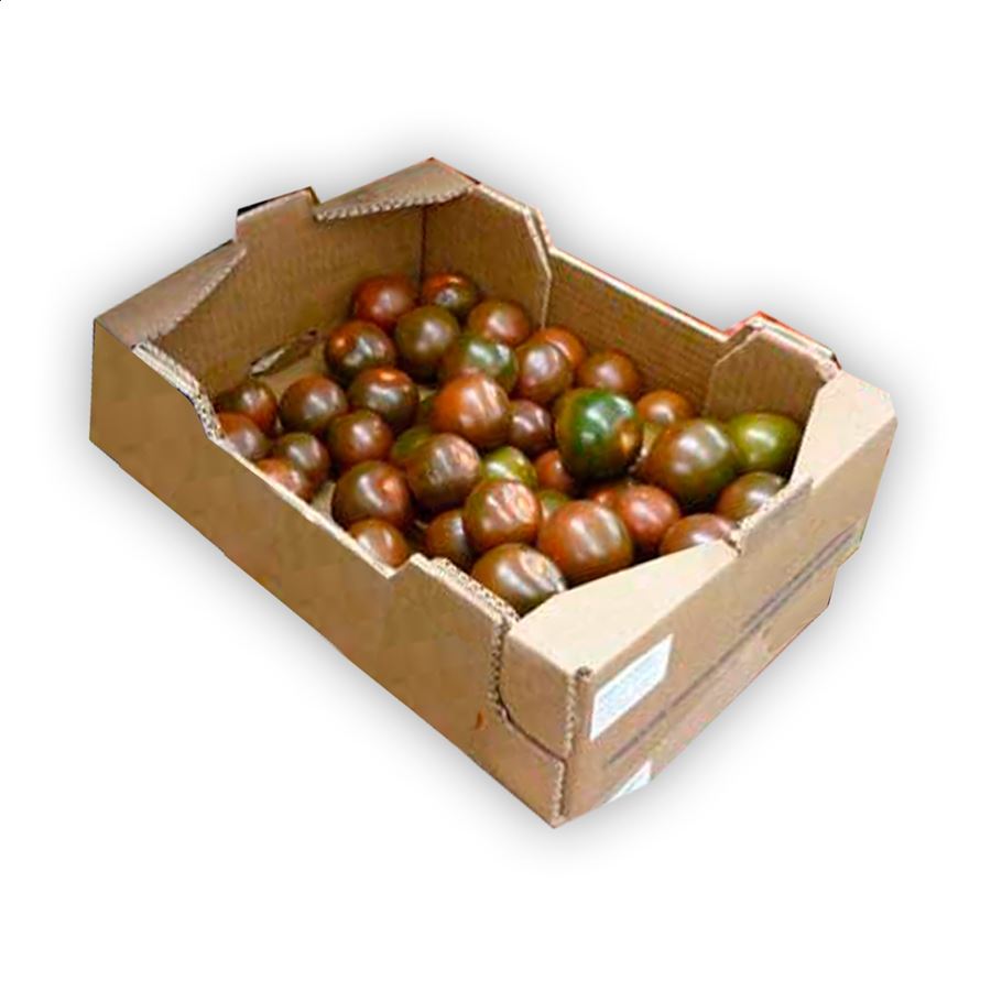 La Rica Huerta - Caja de tomates negros ecológicos tipo Kumato de 5Kg aprox.