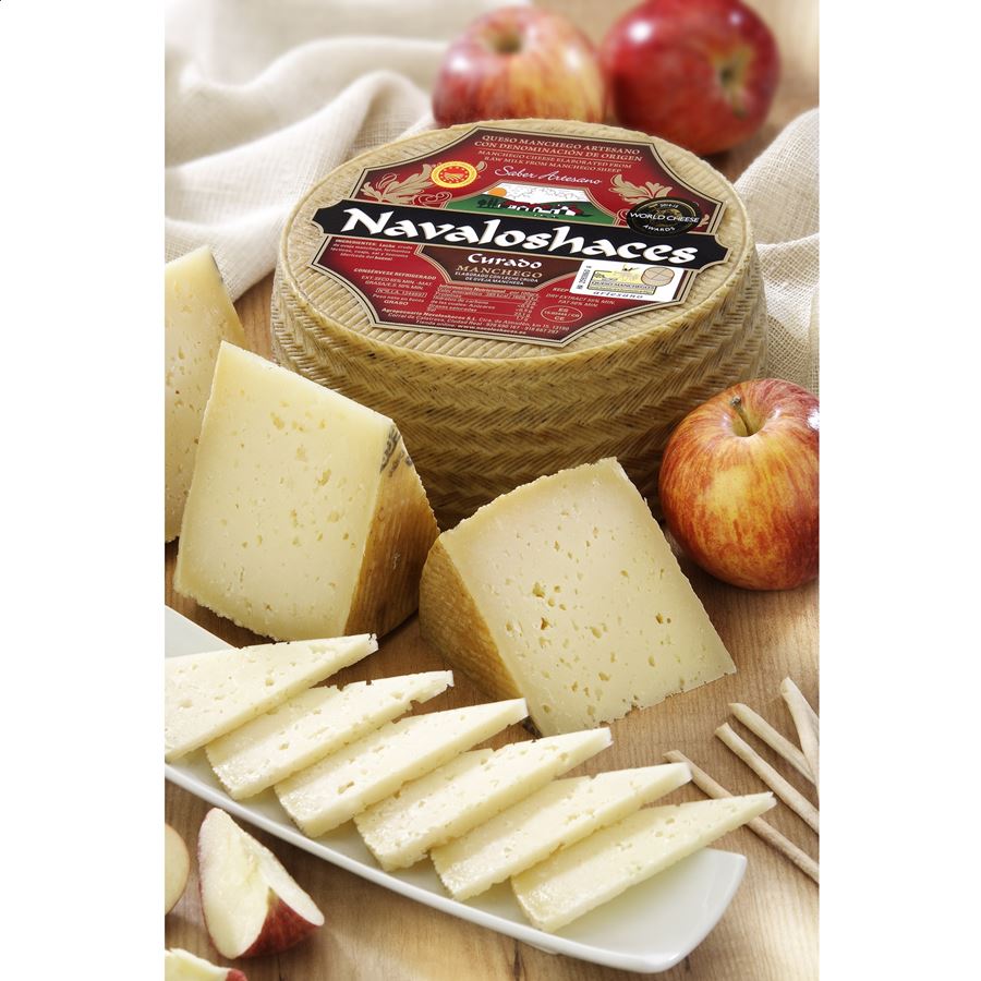 Navaloshaces - Queso Curado D.O.P. Queso Manchego 2Kg, 1ud
