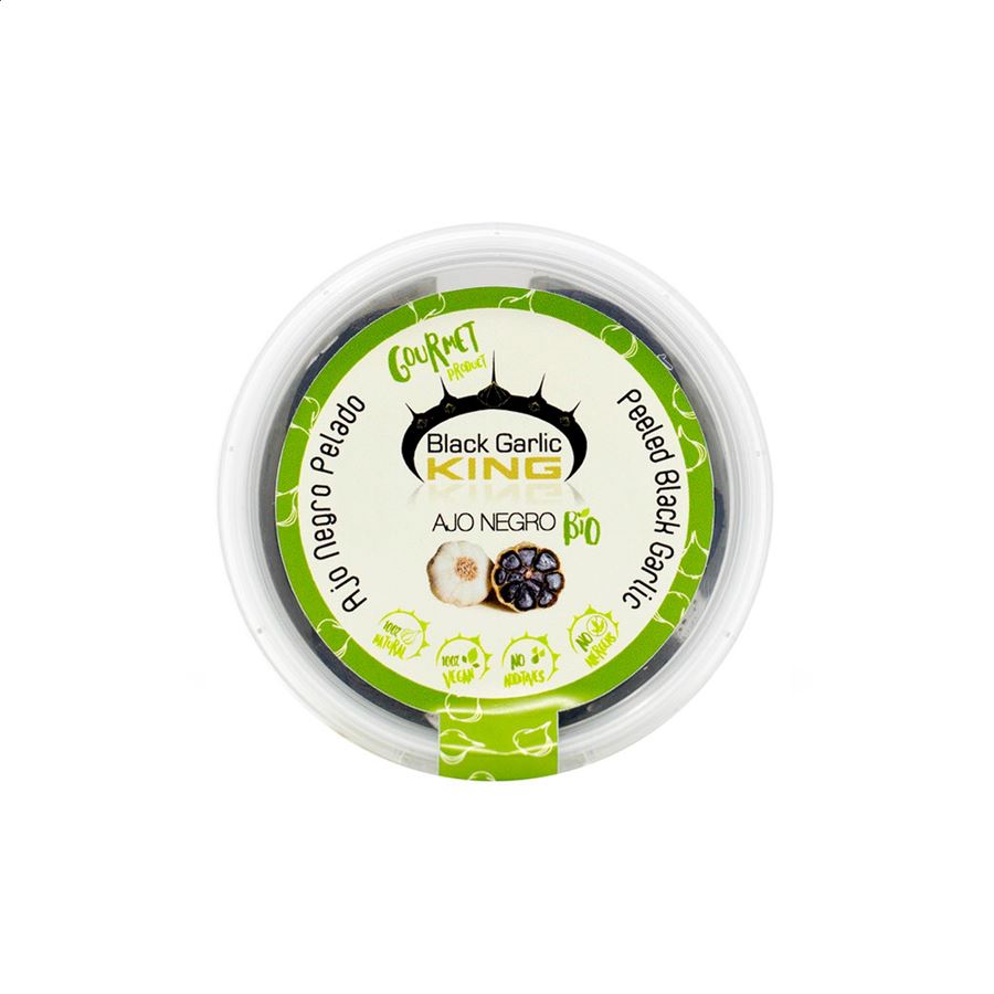 Black Garlic King - Dientes de ajo negro ecológico pelados 60g, 12uds