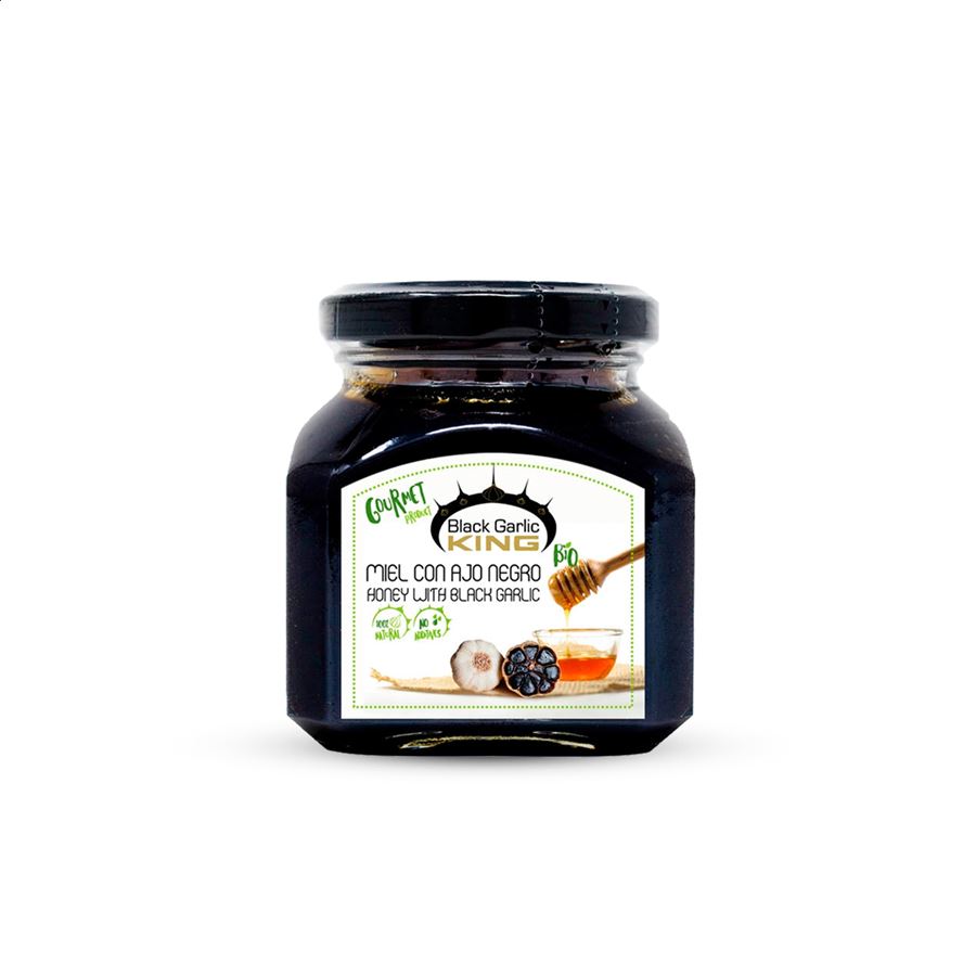 Black Garlic King - Miel con ajo negro ecológico 230g, 6uds