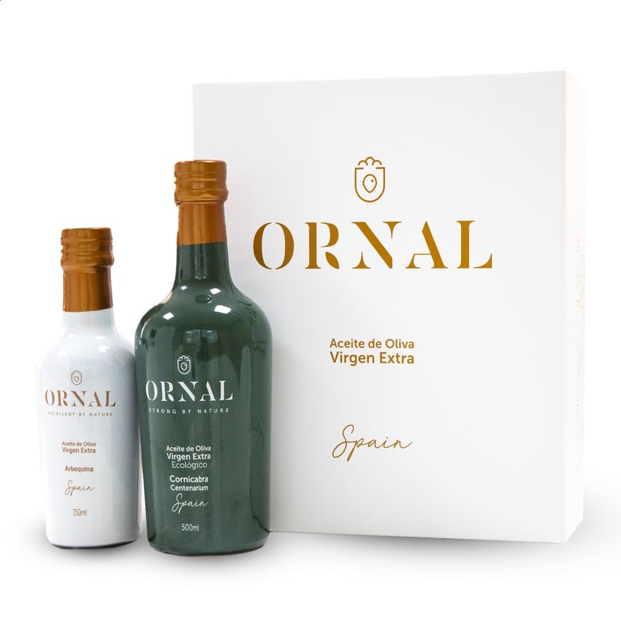 Ornal - Estuche Cornicabra ecológico y AOVE Arbequina, 2uds