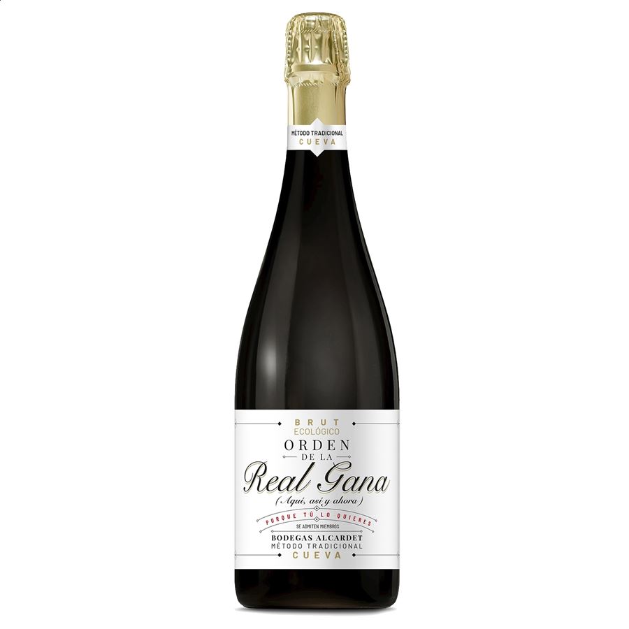Bodegas Alcardet - Vino blanco Orden de la Real Gama Brut Ecológico MC Cueva 75cl, 3uds