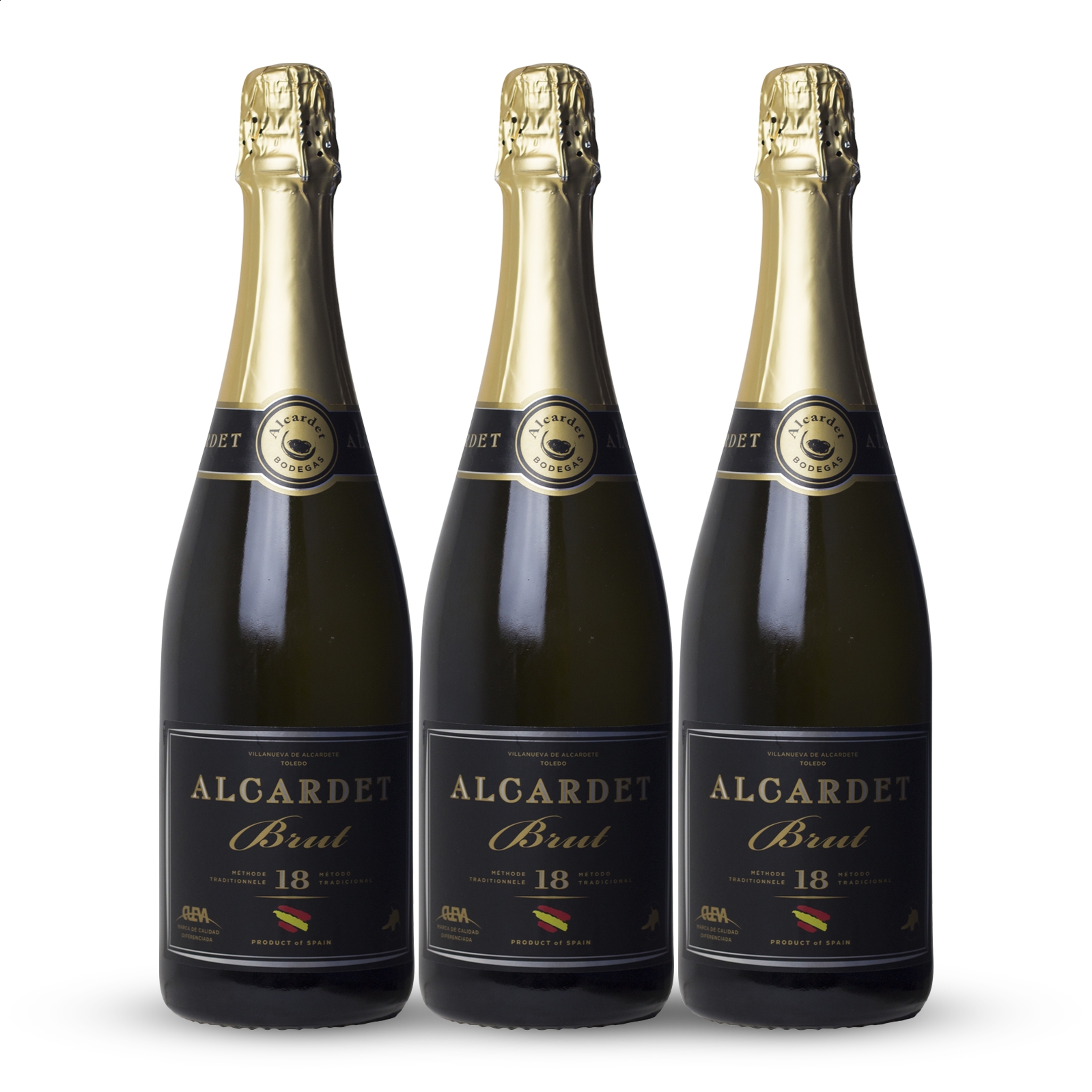 Bodegas Alcardet - Vino blanco Alcardet Brut 18 meses MC Cueva 75cl, 3uds