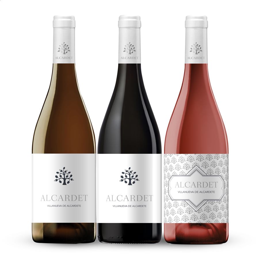 Bodegas Alcardet - Lote Alcardet vino blanco, tinto y rosado IGP Vino de la Tierra de Castilla 75cl, 3uds