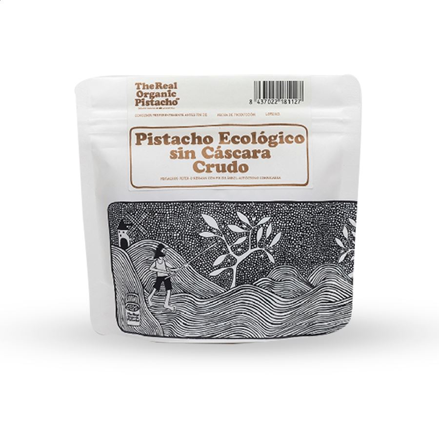 The Real Organic Pistacho - Pistacho ecológico sin cáscara crudo 125g, 3uds