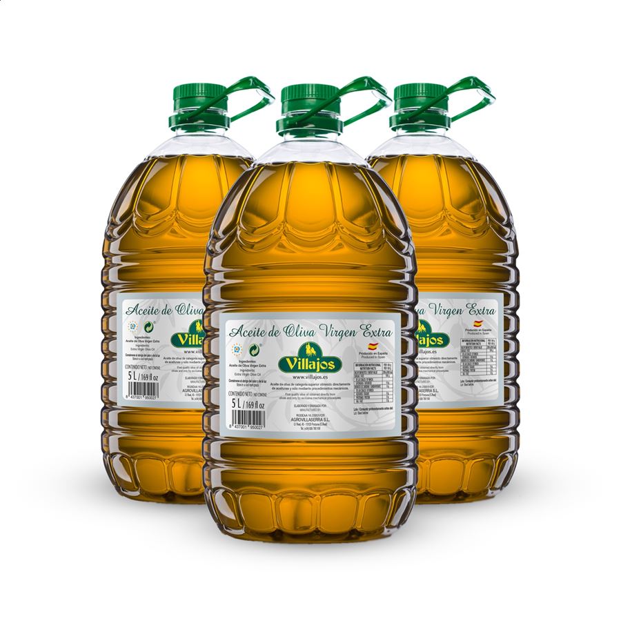 Villajos - Aceite de oliva virgen extra 5L, 3uds