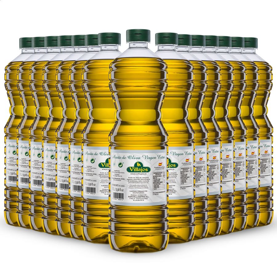 Villajos - Aceite de oliva virgen extra 1L, 15uds