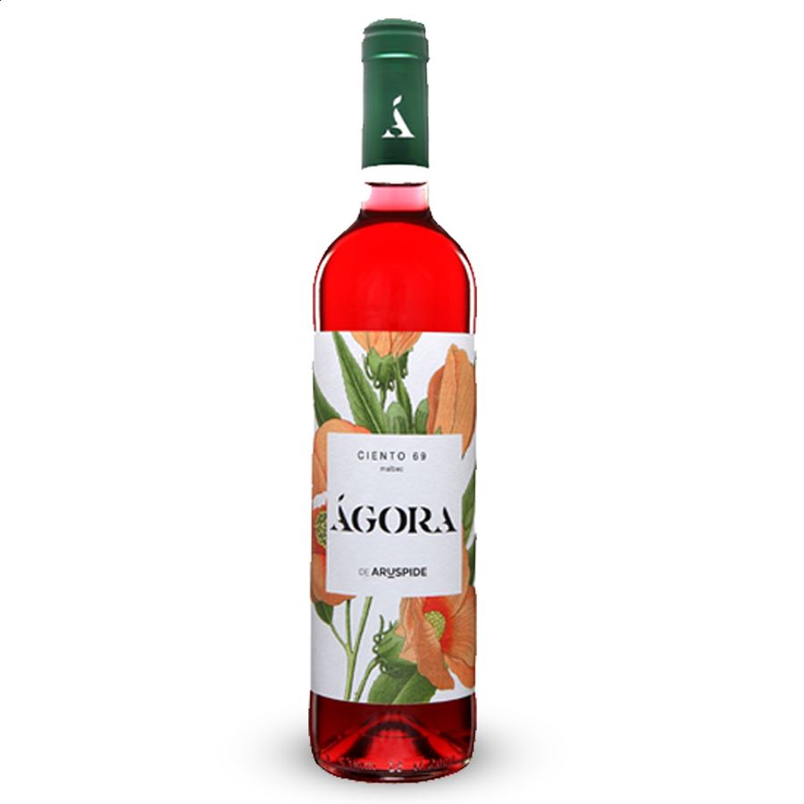Arúspide Bodegas- Ágora Malbec Rosado ecológico IGP Vino de la Tierra de Castilla 75cl, 6uds