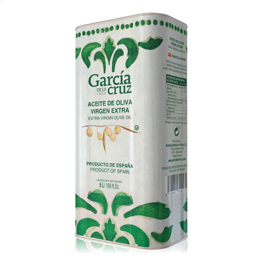 García de la Cruz - Aceite de oliva virgen extra en lata 5L, 1ud