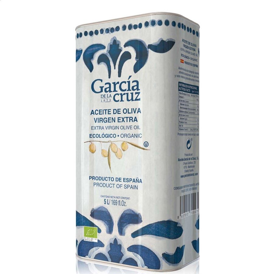 García de la Cruz - Aceite de oliva virgen extra ecológico en lata 5L, 1ud