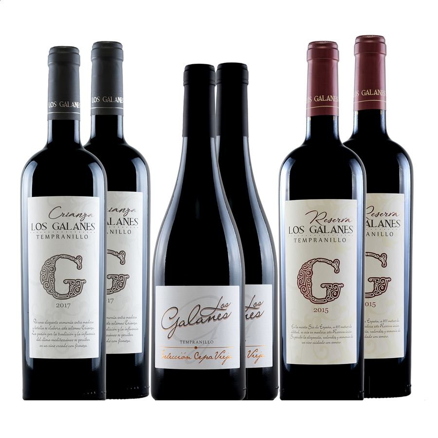 Cooperativa Santa Catalina - Lote vino tinto premium D.O.P. La Mancha 75cl, 6uds
