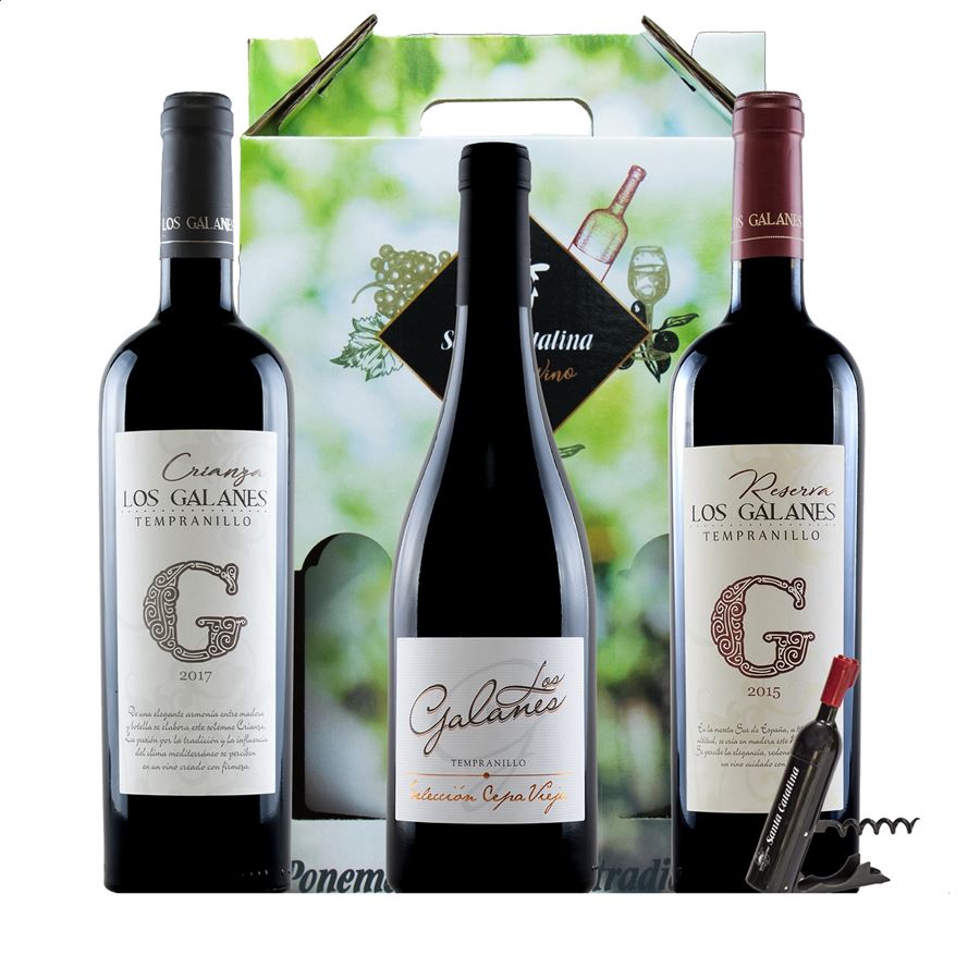 Cooperativa Santa Catalina - Lote vino tinto premium D.O.P. La Mancha 75cl, 3uds