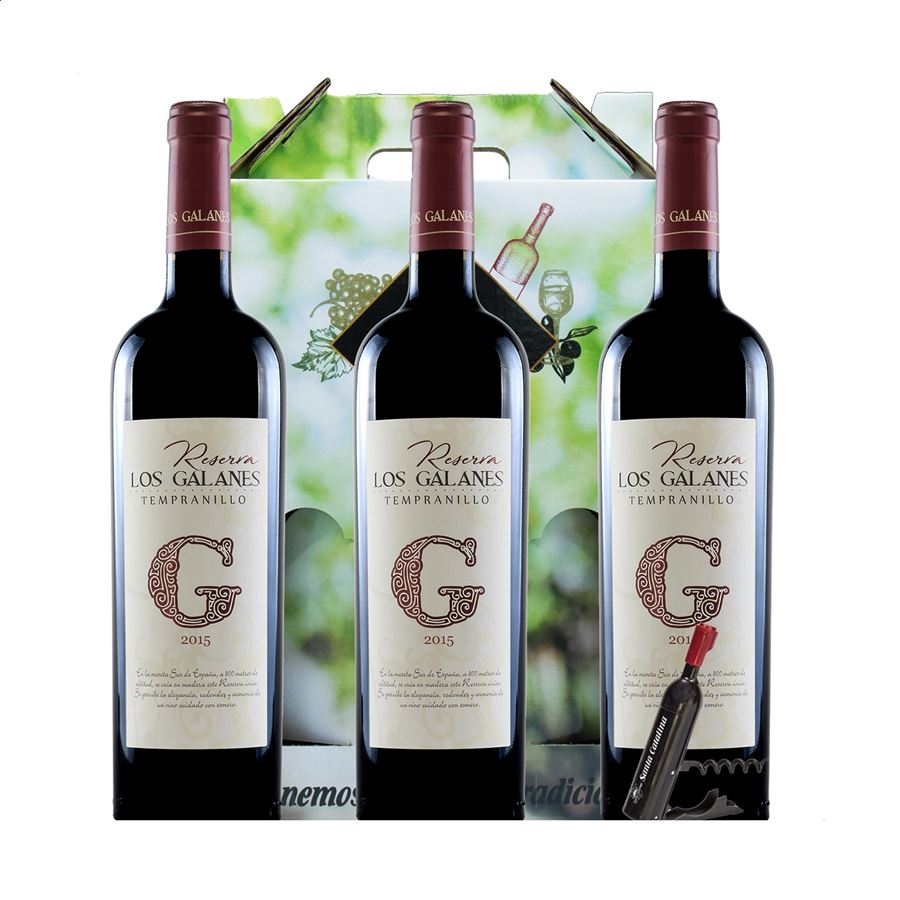 Cooperativa Santa Catalina - Vino tinto Los Galanes Reserva D.O.P. La Mancha 75cl, 3uds