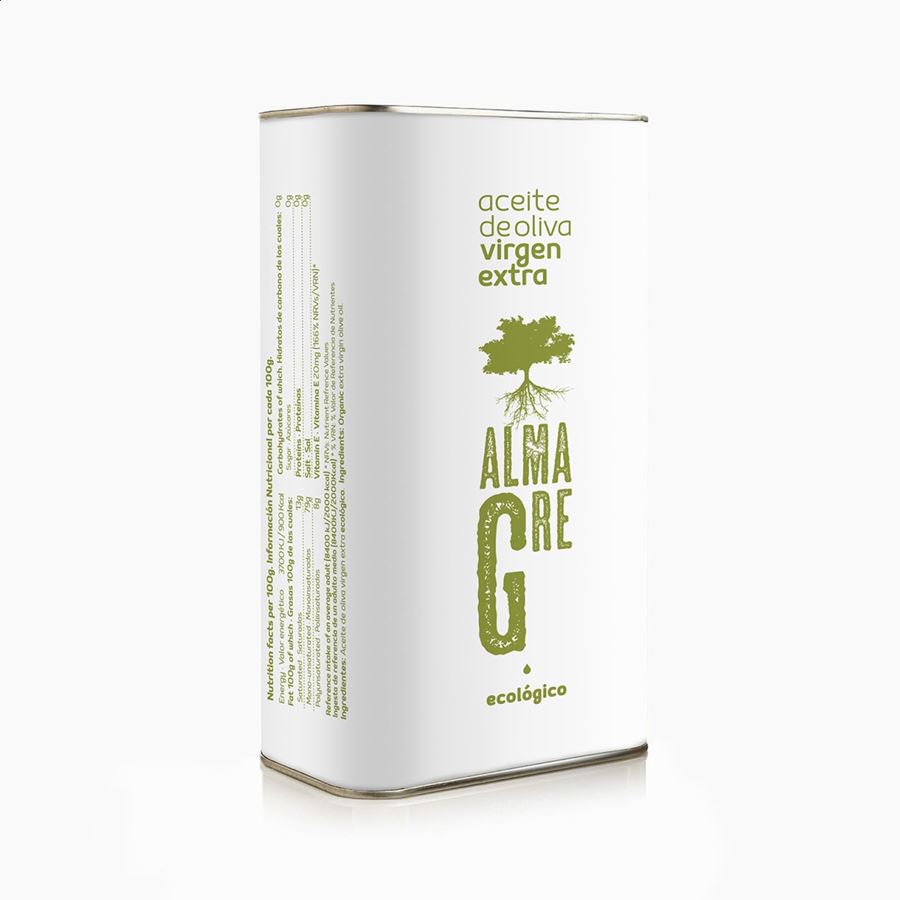 Almagre - AOVE Ecológico Picual lata blanca 1L, 1ud