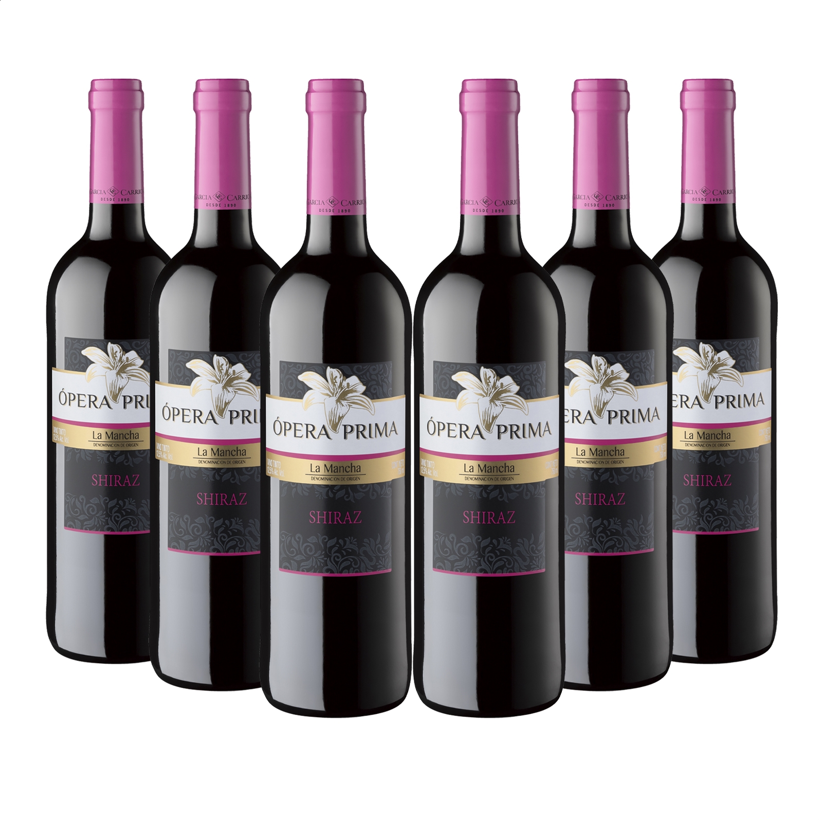 Ópera Prima - Vino tinto Syrah D.O.P. La Mancha 75cl, 6uds