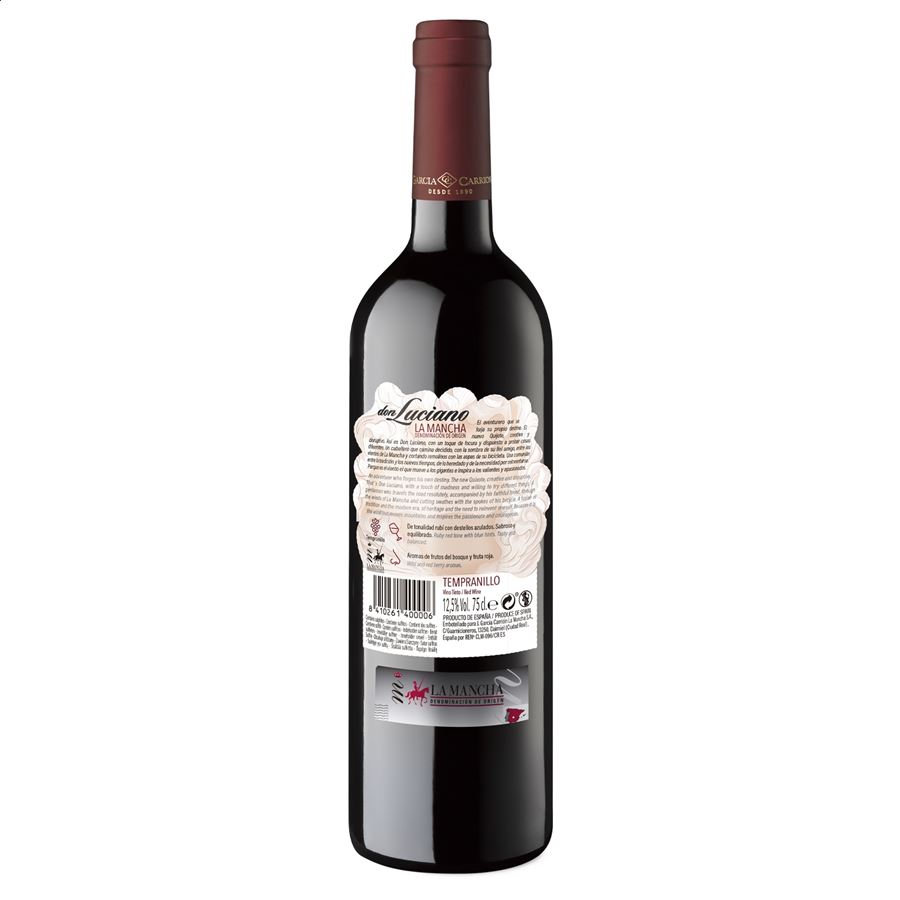 Don Luciano - Vino tinto Tempranillo D.O.P. La Mancha 75cl, 6uds