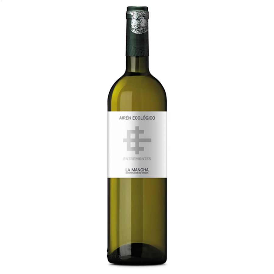 Entremontes - Vino blanco Airén Ecológico D.O.P. La Mancha 75cl, 6uds