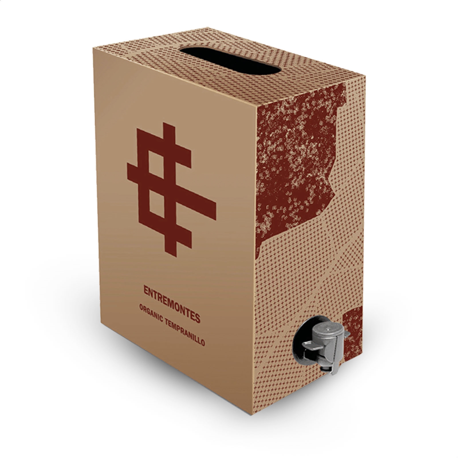 Entremontes - Vino tinto Tempranillo Ecológico D.O.P. La Mancha Bag in Box de 3L, 4uds