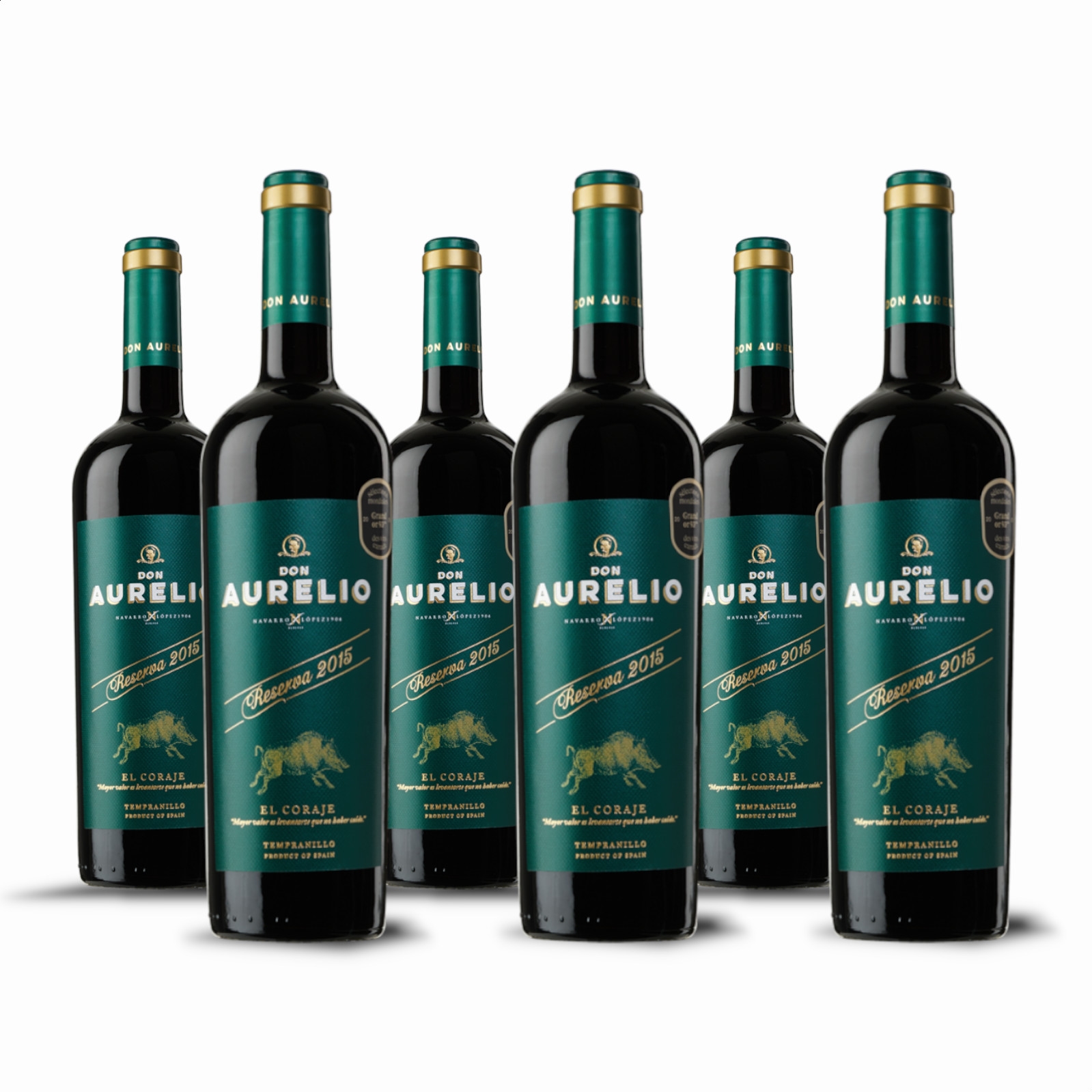 Don Aurelio - Vino tinto Reserva D.O.P. Valdepeñas 75cl, 6uds